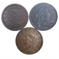 1830, 1804, 1852 Large Cents
