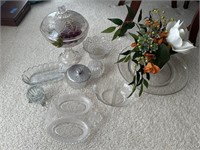 Vintage Clear Class Dish Lot