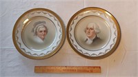 (2) Old 10” George and Martha Washington Plates