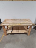 2 Tier Wooden Handcrafted Work Table