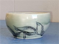 SIGNED POTTERY BOWL 5.5" X 3"