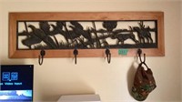 Wood & Metal dog/bird wall decor