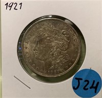 S - 1921 MORGAN SILVER DOLLAR (J24)