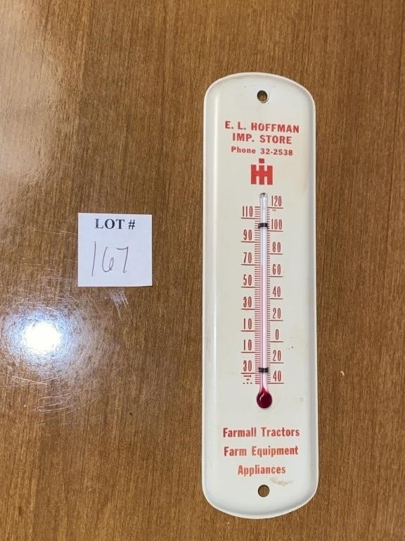 FARMALL TRACTORS ADVERTISING THERMOMETER