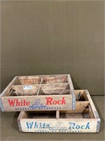 Vintage White Rock Sparkling Wooden Trays