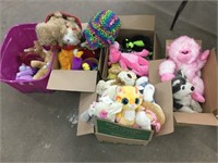 Large assortment of stuffed animals