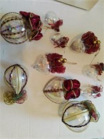 Iridescent Glass Christmas Ornaments