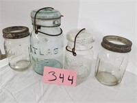 Lot of Older Ball & Atlas Canning Jars