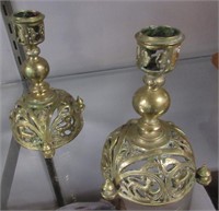 Pair of Reticulated Candlesticks