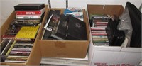 3 Boxes of DVD's & CD's