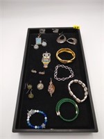 Tiger eye Green stone bracelets & earring jewelry