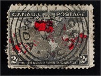 1898 Canada Christmas 2 Cents Stamp with Error