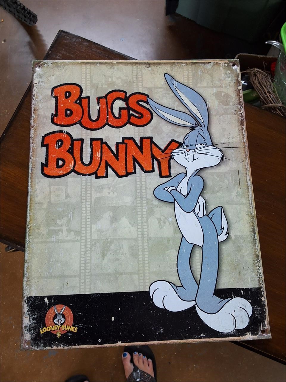 Metal Bugs Bunny sign