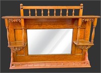 Oak Shelf with Mirror