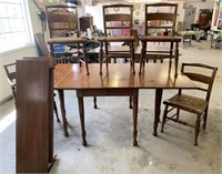 Thomasville Cherry Drop Leaf Table, 6 Chairs,