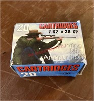 20 Hunting Riffle Ammunition Cartridges 7.62x39