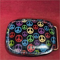 Peace Symbols Belt Buckle