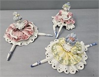 3 Gumps Italian Porcelain Ballerinas