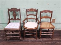 3 Antique Victorian Side Chairs