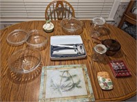 Table top Lot Pyrex and More