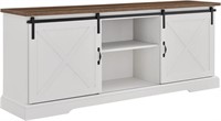 Sliding X Barn Door TV Stand for TVs up to 80 Inch