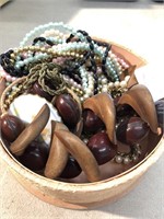 Box Lot jewelry. Beads necklace and seeds