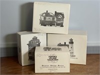 Four Dept. 56 Village Holiday House