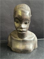 Vintage African-style hand-carved wood sculpture
