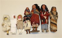 (8) Native American Skookum Dolls