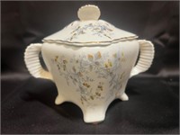 Vintage Lidded Sugar Jar Floral Pattern