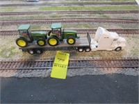 John Deere Tractor and Trailer with Equipment