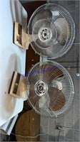 Two vintage 16” oscillating fans