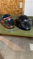 Vintage motorcycle helmets