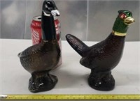 Avon Pheasant and Goose Aftershave Decanters.