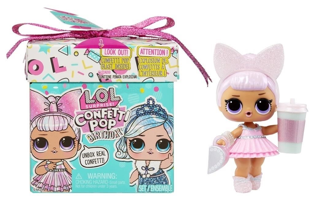 L.O.L. Surprise! Confetti Pop Birthday Doll with 8