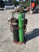 Oxy/ Acetylene Tanks w/ Cart, Torches, Hoses