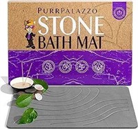 Premium Bath Mat Stone with Stone Caddy, Quick Dry