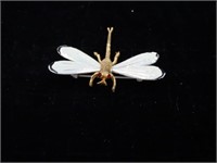 BSK Dragonfly Pin with Ruby Red Eyes