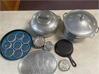 Aluminum cookware, mid century super Wagner,