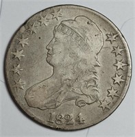 1824 Bust Half Dollar