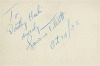 Lawrence Tibbett signed note
