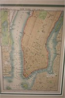NEW YORK CITY LOWER PART MAP - 12" X 15"
