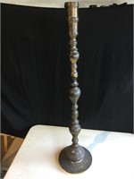 Floral Brass? Alter/Pillar Candlestick, 36 1/2”T