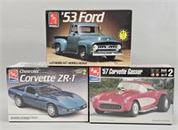 Car Model Kits - Corvettes & '53 Ford Truck