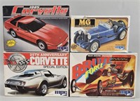 Car Model Kits - Corvettes, Brute Force, MG