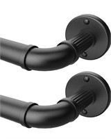 Wayolte Black Curtain Rods 72 to 144 (6-12Ft) for