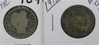 1897 and 1915 Barber Quarters.