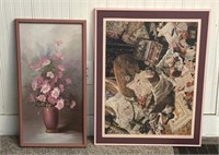 Robert Cox floral print/framed puzzle 13x25