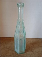 Antique cathedral aqua bottle. Approx 8 3/4