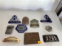 Vintage Railroad hat Badges